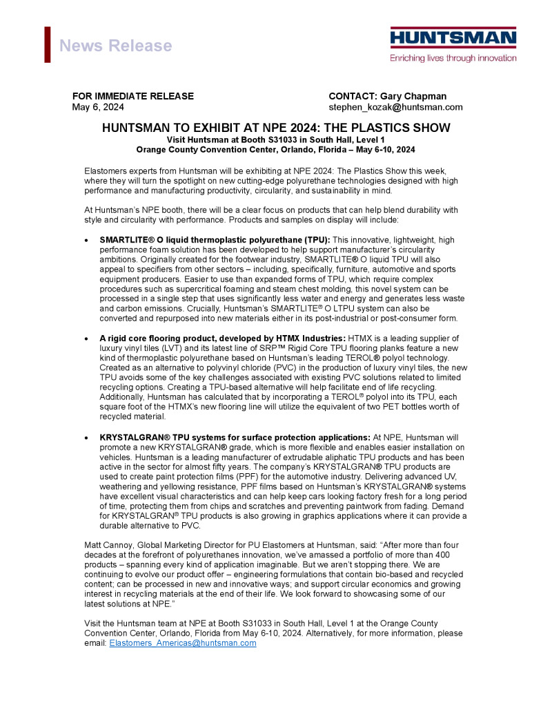 Press release NPE